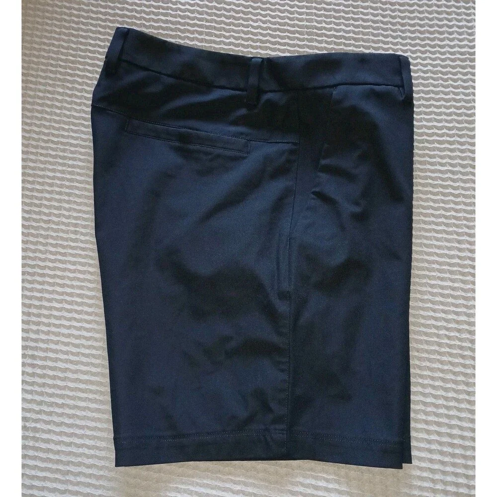 CRZ YOGA Womens L 34W  Minimalist Casual Career Zip Navy Blue Athletic Shorts